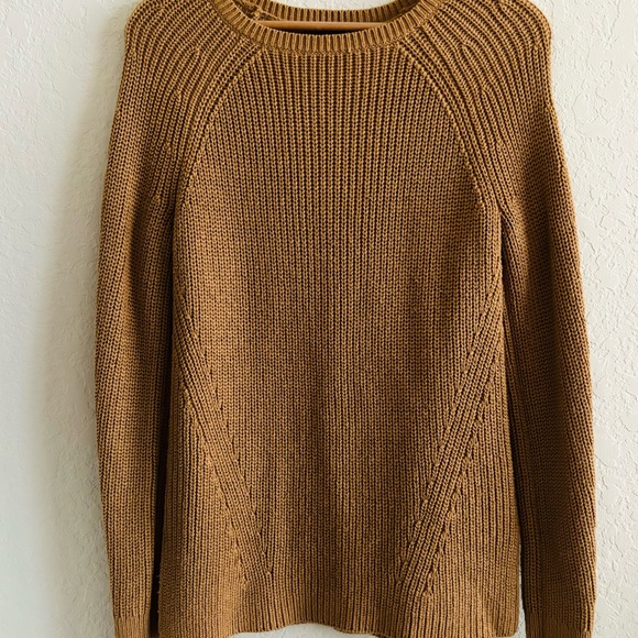 Ann Taylor Tan Cotton Cashmere Luxury Knit Pullover Sweater 
Size Small - Picture 3 of 6